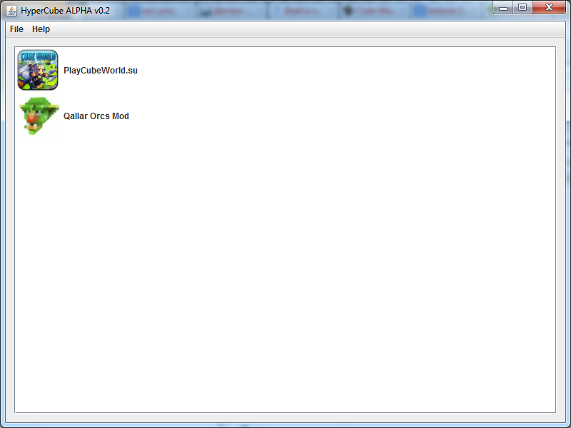 HyperCube ланучер для игры Cube World