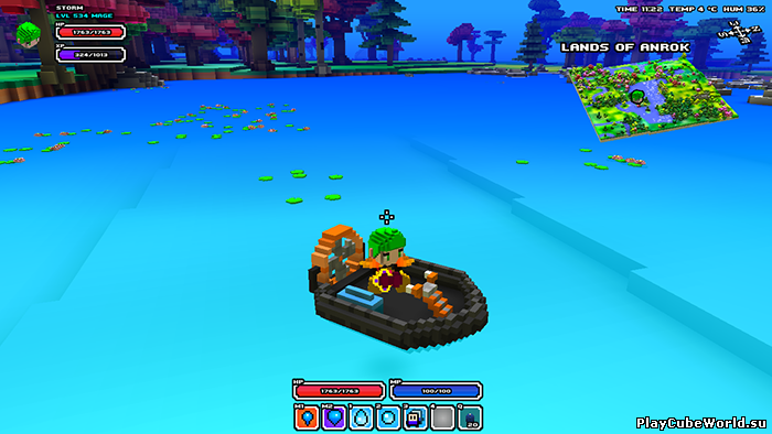 Мод cube world лодка Hovercraft